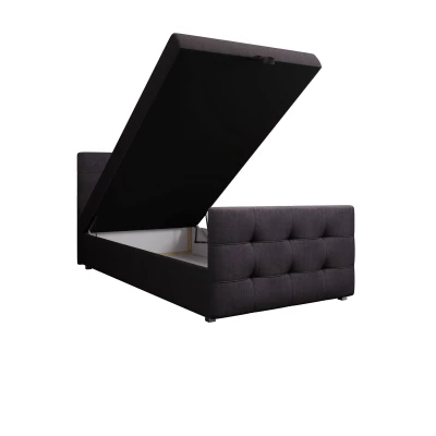 Kontinentálna posteľ 120x200 VASILISA COMFORT 5 - tmavo šedá