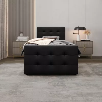 Kontinentálna posteľ 120x200 VASILISA COMFORT 5 - čierna