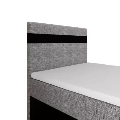 Boxspringová posteľ 100x200 SISI 1 s úložným priestorom - čierna / svetlo šedá
