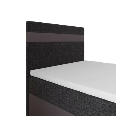Boxspringová posteľ 100x200 SISI 1 s úložným priestorom - šedá / tmavo šedá