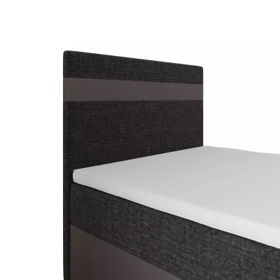 Boxspringová posteľ 100x200 SISI 1 s úložným priestorom - šedá / tmavo šedá