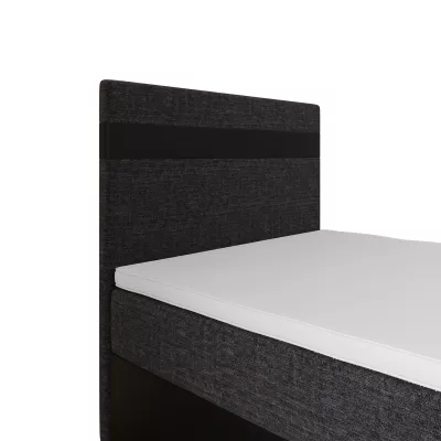 Boxspringová posteľ 100x200 SISI 1 s úložným priestorom - čierna / tmavo šedá