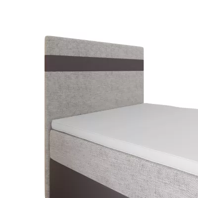 Boxspringová posteľ 100x200 SISI 1 s úložným priestorom - tmavo šedá / svetlo šedá