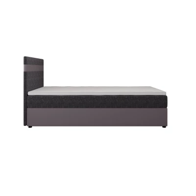 Boxspringová posteľ 90x200 SISI COMFORT 1 s úložným priestorom - šedá / tmavo šedá