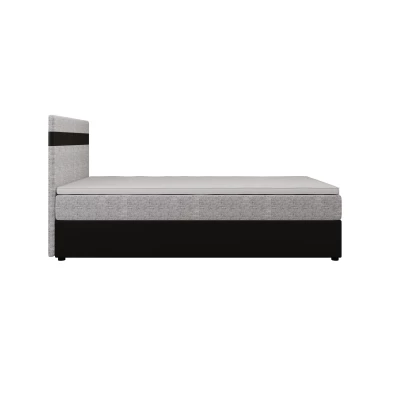 Boxspringová posteľ 100x200 SISI COMFORT 1 s úložným priestorom - čierna / svetlo šedá