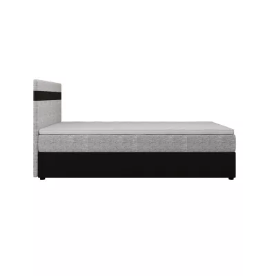 Boxspringová posteľ 100x200 SISI COMFORT 1 s úložným priestorom - čierna / svetlo šedá