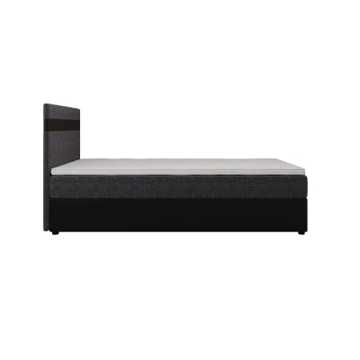 Boxspringová posteľ 100x200 SISI COMFORT 1 s úložným priestorom - čierna / tmavo šedá