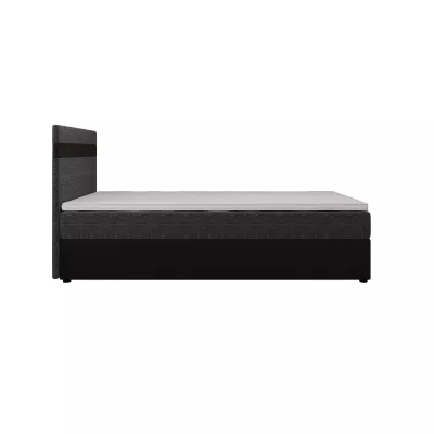 Boxspringová posteľ 100x200 SISI COMFORT 1 s úložným priestorom - čierna / tmavo šedá