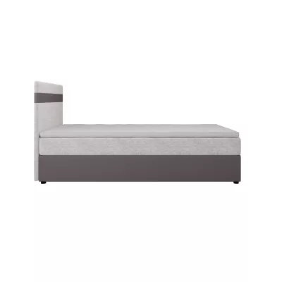 Boxspringová posteľ 120x200 SISI COMFORT 1 s úložným priestorom - tmavo šedá / svetlo šedá