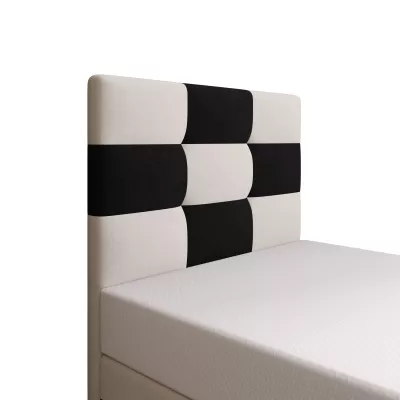 Čalúnená jednolôžková posteľ 90x200 MARLEN COMFORT 1 - čierna / béžová