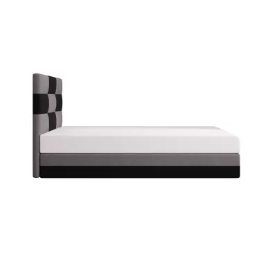 Čalúnená jednolôžková posteľ 90x200 MARLEN COMFORT 1 - čierna / šedá