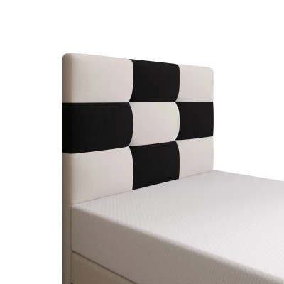 Čalúnená jednolôžková posteľ 100x200 MARLEN COMFORT 1 - čierna / béžová