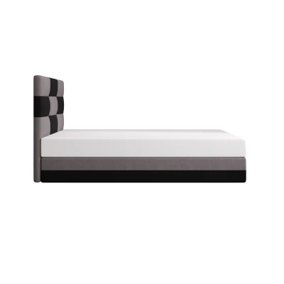 Čalúnená jednolôžková posteľ 100x200 MARLEN COMFORT 1 - čierna / šedá