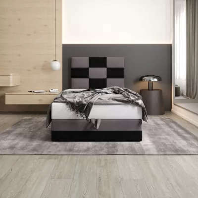 Čalúnená jednolôžková posteľ 100x200 MARLEN COMFORT 1 - čierna / šedá