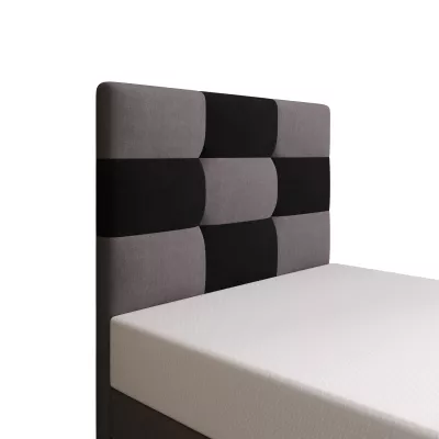 Čalúnená jednolôžková posteľ 100x200 MARLEN COMFORT 1 - čierna / šedá