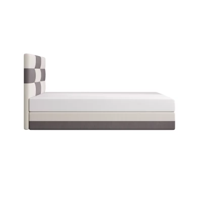 Čalúnená jednolôžková posteľ 100x200 MARLEN COMFORT 1 - šedá / béžová