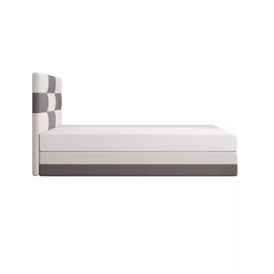 Čalúnená jednolôžková posteľ 100x200 MARLEN COMFORT 1 - šedá / béžová