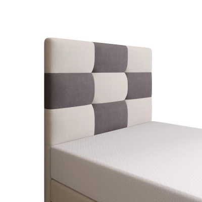 Čalúnená jednolôžková posteľ 100x200 MARLEN COMFORT 1 - šedá / béžová