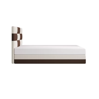 Čalúnená jednolôžková posteľ 100x200 MARLEN COMFORT 1 - hnedá / béžová