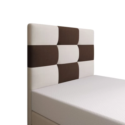 Čalúnená jednolôžková posteľ 100x200 MARLEN COMFORT 1 - hnedá / béžová
