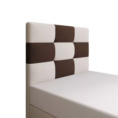 Čalúnená jednolôžková posteľ 100x200 MARLEN COMFORT 1 - hnedá / béžová