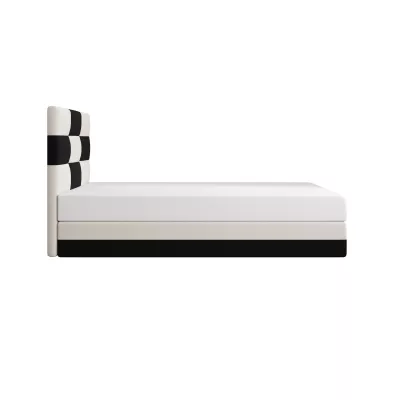 Čalúnená jednolôžková posteľ 120x200 MARLEN COMFORT 1 - čierna / béžová