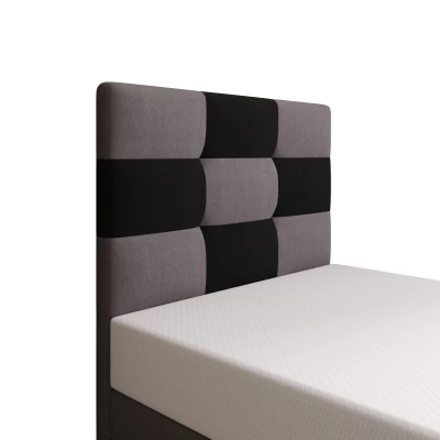 Čalúnená jednolôžková posteľ 120x200 MARLEN COMFORT 1 - čierna / šedá