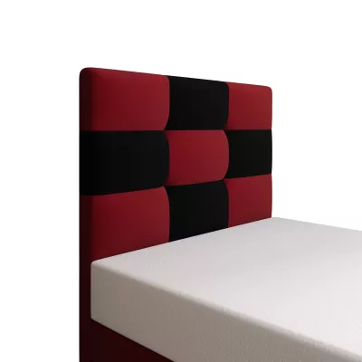 Čalúnená jednolôžková posteľ 120x200 MARLEN COMFORT 1 - čierna / červená