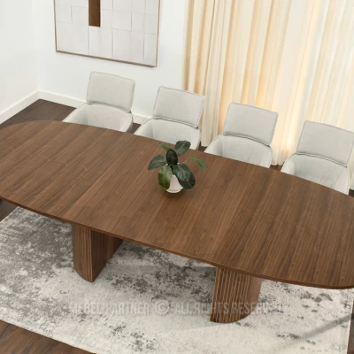 Oválny rozkladací stôl 200(300)x110 ANTOS - orech