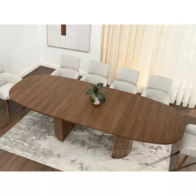 Oválny rozkladací stôl 200(300)x110 ANTOS - orech