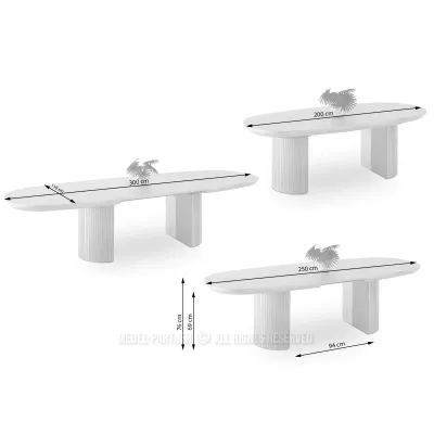 Oválny rozkladací stôl 200(300)x110 ANTOS - orech