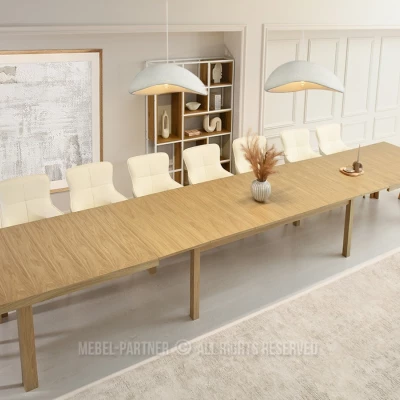 Rozkladací jedálenský stôl 260(560)x100 DAIMON - dub