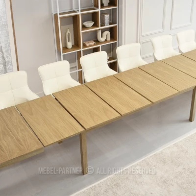 Rozkladací jedálenský stôl 260(560)x100 DAIMON - dub