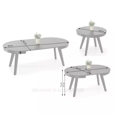 Rozkladací jedálenský stôl 100(200)x100 CINAMIN - dub