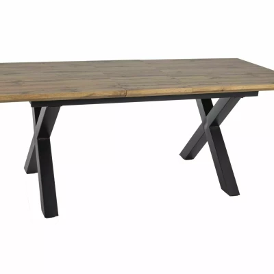 Rozkladací jedálenský stôl 160(240)x90 ROLY - dub artisan / čierny