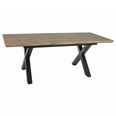 Rozkladací jedálenský stôl 160(240)x90 ROLY - dub artisan / čierny