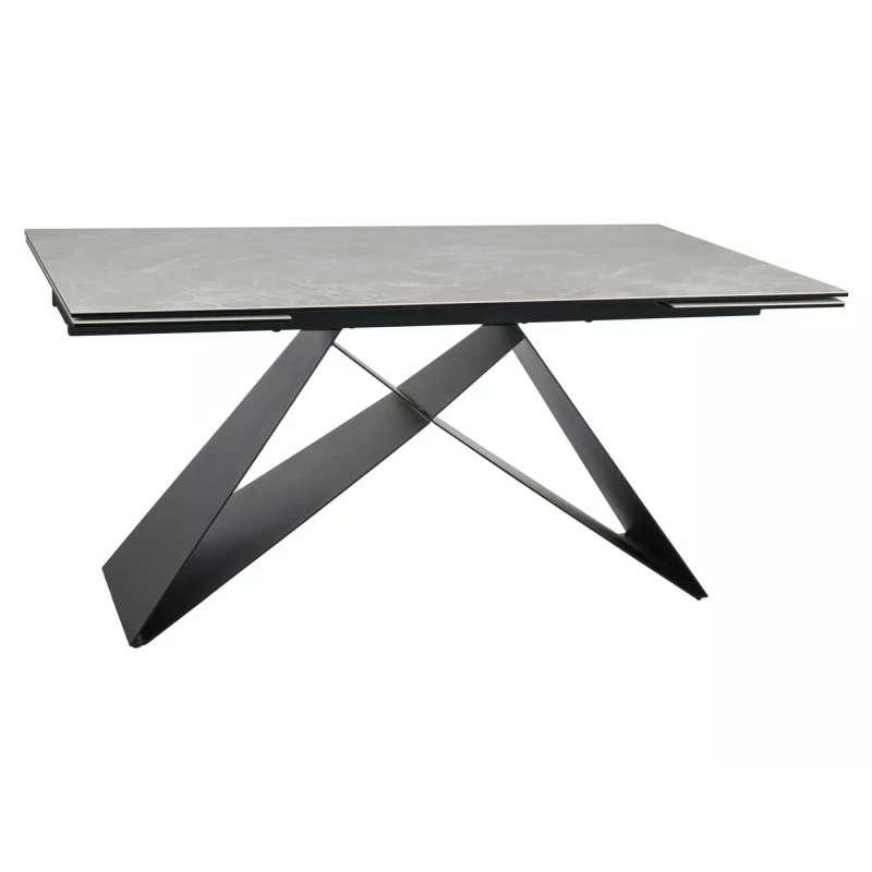 Rozkladací jedálenský stôl (160-240)x90 VIDOR - krémový / čierny