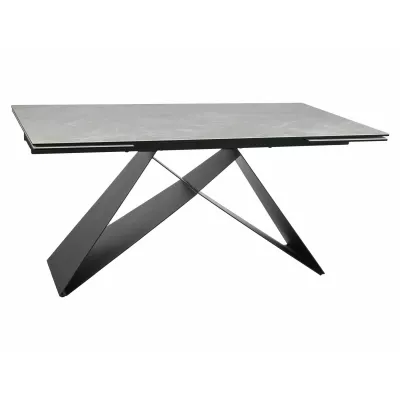 Rozkladací jedálenský stôl (160-240)x90 VIDOR - krémový / čierny