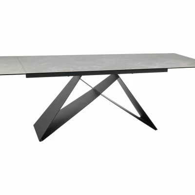 Rozkladací jedálenský stôl (160-240)x90 VIDOR - krémový / čierny