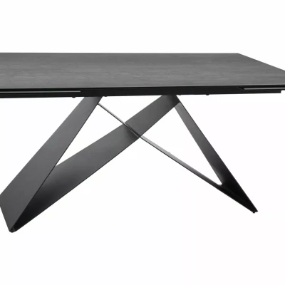 Rozkladací jedálenský stôl (160-240)x90 VIDOR - svetlo šedý / čierny
