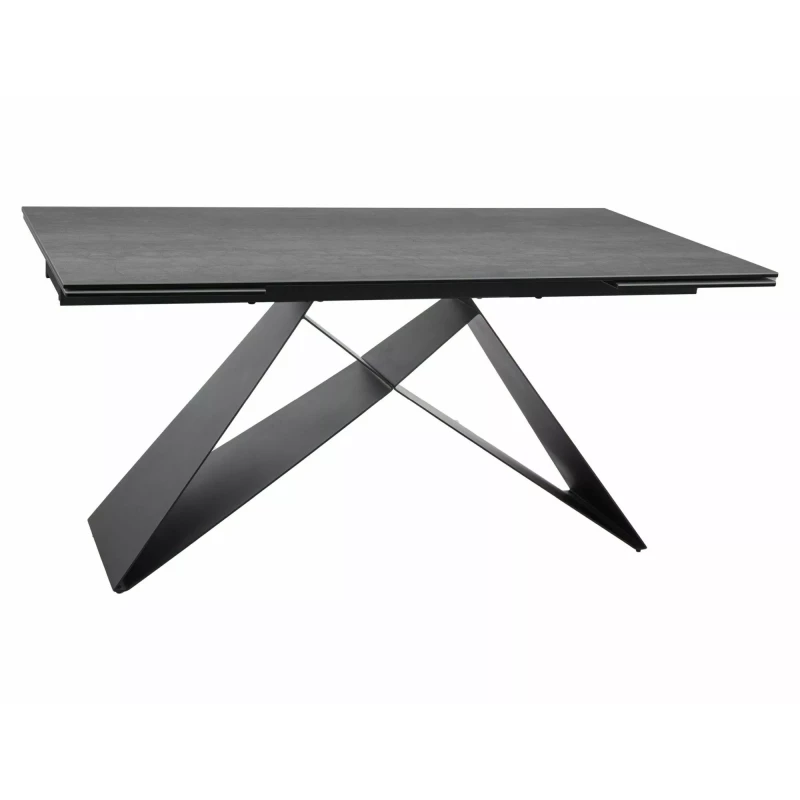 Rozkladací jedálenský stôl (160-240)x90 VIDOR - svetlo šedý / čierny