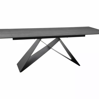 Rozkladací jedálenský stôl (160-240)x90 VIDOR - svetlo šedý / čierny