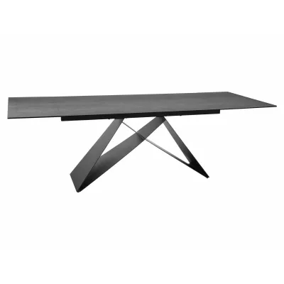 Rozkladací jedálenský stôl (160-240)x90 VIDOR - svetlo šedý / čierny