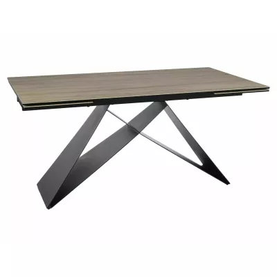 Rozkladací jedálenský stôl (160-240)x90 VIDOR - svetlo hnedý / čierny