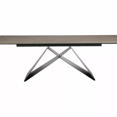 Rozkladací jedálenský stôl (160-240)x90 VIDOR - svetlo hnedý / čierny