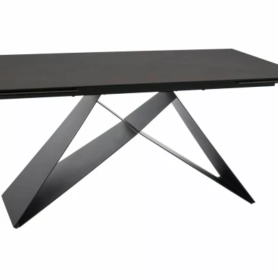 Rozkladací jedálenský stôl (160-240)x90 VIDOR - hnedý / čierny