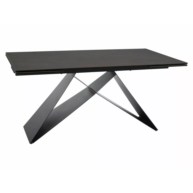 Rozkladací jedálenský stôl (160-240)x90 VIDOR - hnedý / čierny