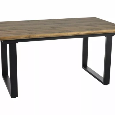 Rozkladací jedálenský stôl 160(240)x90 UPTON - dub artisan / čierny