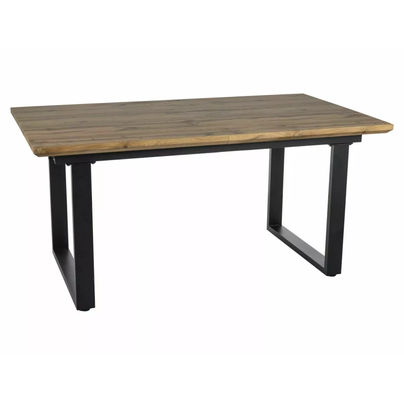Rozkladací jedálenský stôl 160(240)x90 UPTON - dub artisan / čierny