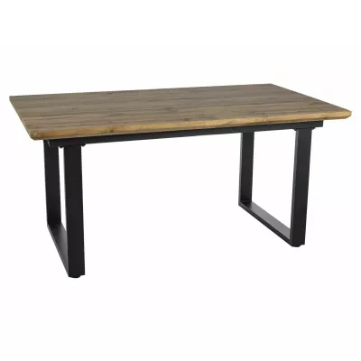 Rozkladací jedálenský stôl 160(240)x90 UPTON - dub artisan / čierny